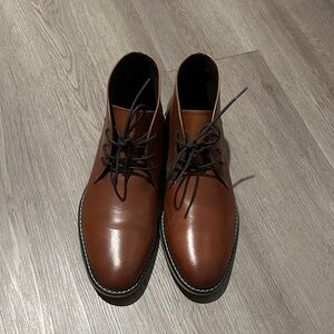 Express Brown Leather Chukka Boots